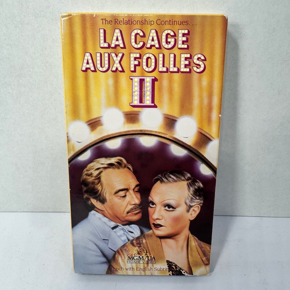 La Cage Aux Folles II VHS Movie Tape 1981 French Comedy MGM/UA Subtitled Vintage